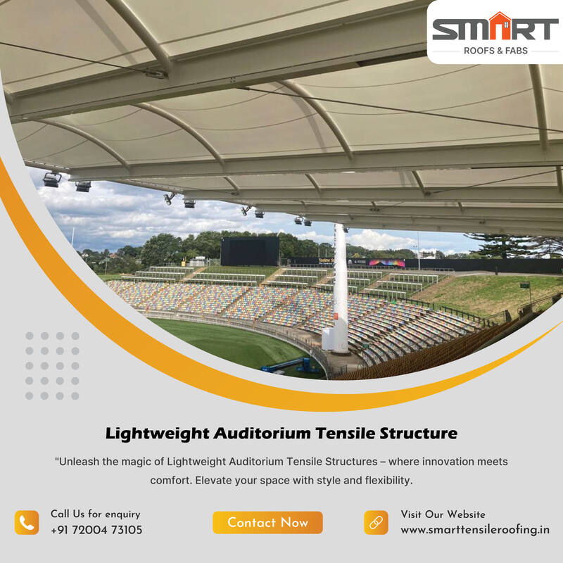 lightweight auditorium tensile structure image